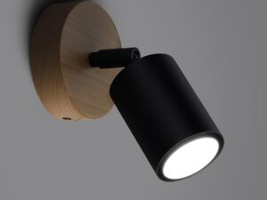 miniaturka Stylowy Kinkiet w Kolorze Czarnym 1 Źródło LED CLARIS