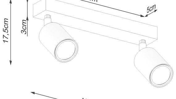 Plafon Stalowo-Drewniany Czarny Minimalizm – CLARIS 2 - obrazek 8