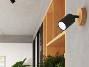 miniaturka Plafon Stalowo-Drewniany Czarny Minimalizm – CLARIS 2