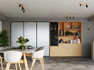 miniaturka Plafon Stalowo-Drewniany Czarny Minimalizm – CLARIS 2