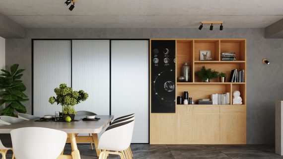 Plafon Stalowo-Drewniany Czarny Minimalizm – CLARIS 2 - obrazek 5