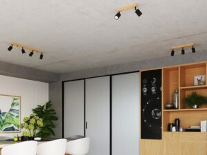 miniaturka Plafon Stalowo-Drewniany Czarny Minimalizm – CLARIS 2