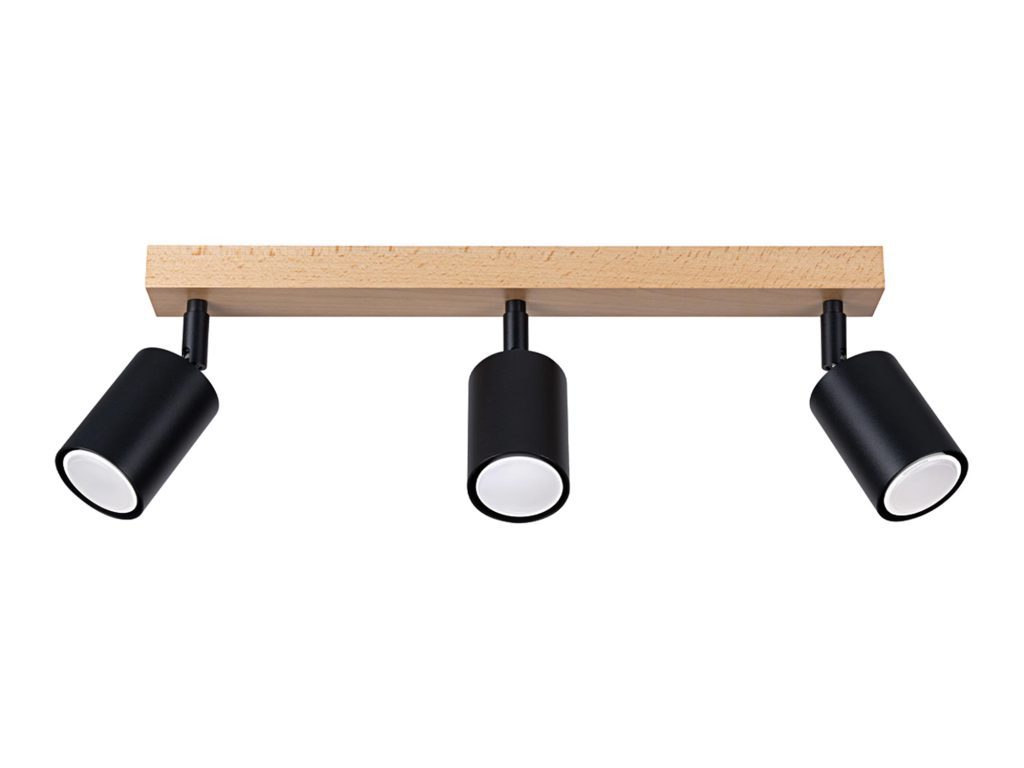 Plafon Współczesny Czarny 3 Żarówki – CLARIS 3L