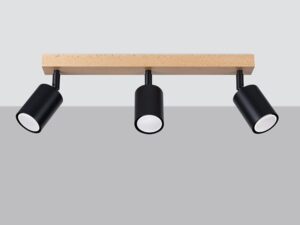 miniaturka Plafon Współczesny Czarny 3 Żarówki – CLARIS 3L