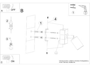 miniaturka Kinkiet Skandynawski Stal/Drewno Czarny – ZARA