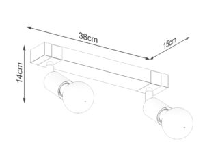 miniaturka Oświetlenie Sufitowe Czarny Minimalizm – ZARA 2