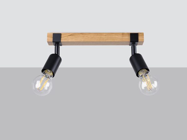 Lampa sufitowa z dwoma reflektorami – żarówki dekoracyjne