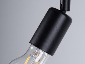 miniaturka Plafon ZARA 4 Czarny Stal/Drewno E27