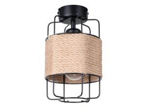 Plafon GIZAR Czarny Stal/Sznur Elegancki