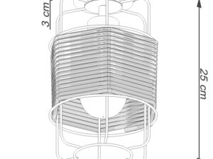 miniaturka Plafon GIZAR Czarny Stal/Sznur Elegancki