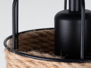 miniaturka Plafon GIZAR Czarny Stal/Sznur Elegancki