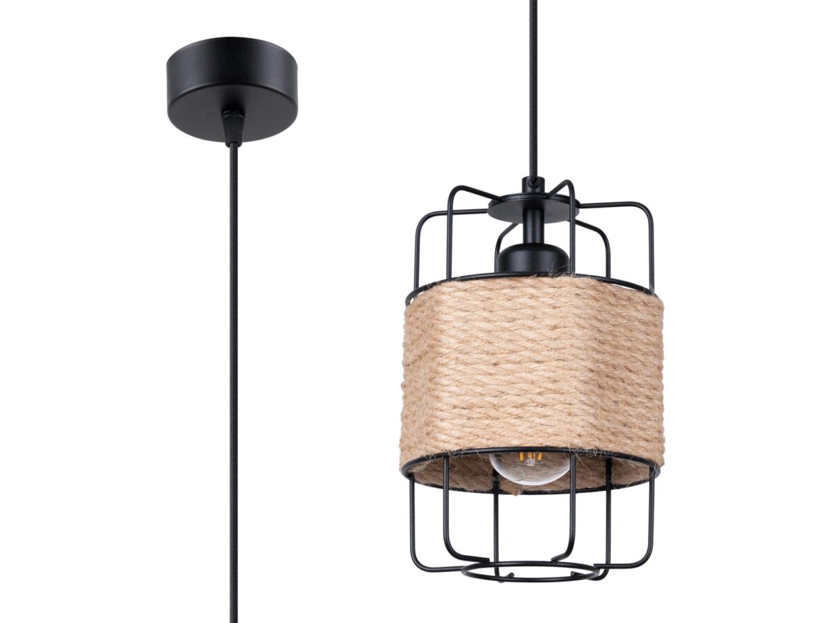 Lampa Wisząca 15W LED Stylowa Czarna – GIZAR 1