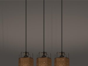 miniaturka Stylowa Lampa Wisząca 3x15W LED Czarna – GIZAR 3L