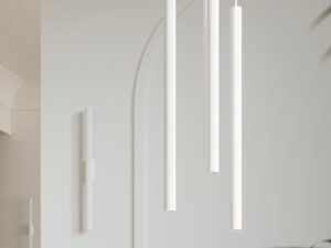 miniaturka AUREO 2 Bianco Minimalistyczna Lampa Wisząca Kolor: Bianco Czarny Oro