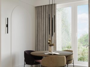 miniaturka AUREO 2 Bianco Minimalistyczna Lampa Wisząca Kolor: Bianco Czarny Oro