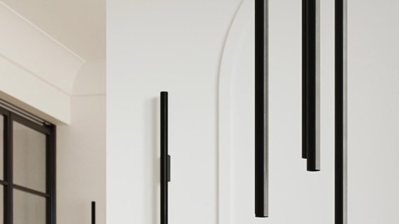 miniaturka AUREO 2 Bianco Minimalistyczna Lampa Wisząca Kolor: Bianco Czarny Oro