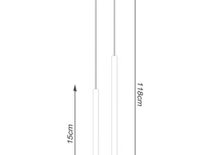 miniaturka AUREO 2 Bianco Minimalistyczna Lampa Wisząca Kolor: Bianco Czarny Oro