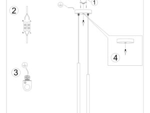 miniaturka AUREO 2 Bianco Minimalistyczna Lampa Wisząca Kolor: Bianco Czarny Oro