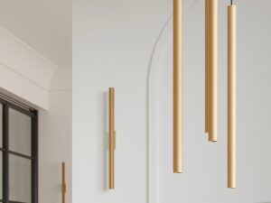 miniaturka AUREO 2 Bianco Minimalistyczna Lampa Wisząca Kolor: Bianco Czarny Oro