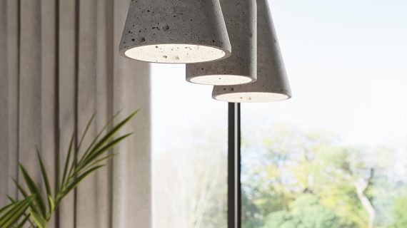 miniaturka Szaro-Czarna Lampa Wisząca MINI Betonowa E27