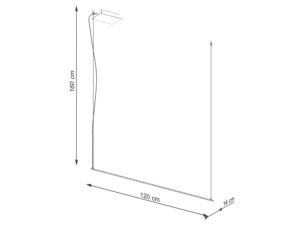miniaturka Lampa Wisząca VEGA 120 LED Czarna 3000K Loft