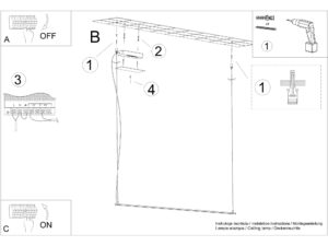 miniaturka Lampa Wisząca VEGA 120 LED Czarna 3000K Loft