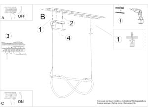 miniaturka NEBULA 84 LED Czarna Lampa Wisząca Nowoczesna
