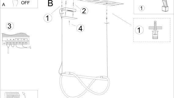 miniaturka NEBULA 84 LED Czarna Lampa Wisząca Nowoczesna