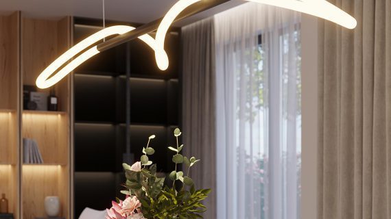 miniaturka NEBULA 84 LED Czarna Lampa Wisząca Nowoczesna