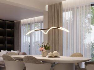 miniaturka NEBULA 84 LED Czarna Lampa Wisząca Nowoczesna