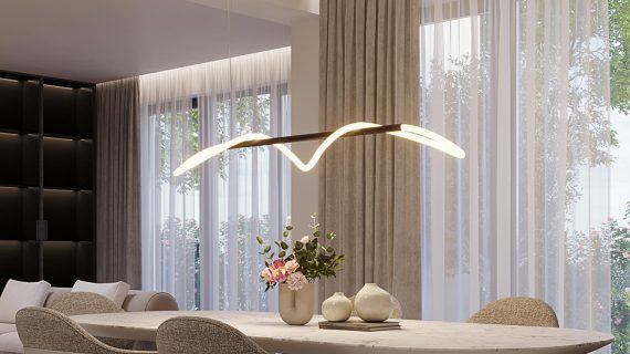 miniaturka NEBULA 84 LED Czarna Lampa Wisząca Nowoczesna