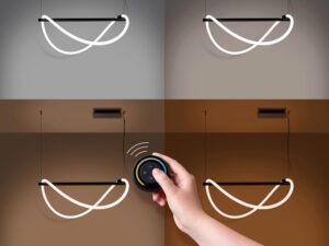 miniaturka NEBULA 84 LED Czarna Lampa Wisząca Nowoczesna