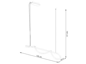 miniaturka Czarna Lampa Wisząca LED NEBULA 148 Wysokie CRI90