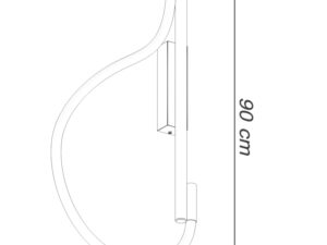 miniaturka Minimalistyczny Kinkiet NEBULA Czarny LED Regulowana Barwa