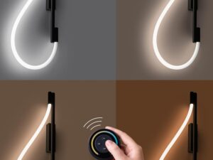 miniaturka Minimalistyczny Kinkiet NEBULA Czarny LED Regulowana Barwa