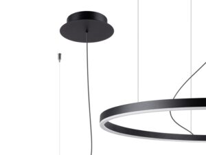 miniaturka Elegancki Żyrandol LED ORION 80 Czarny 4345lm