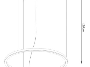 miniaturka Elegancki Żyrandol LED ORION 80 Czarny 4345lm