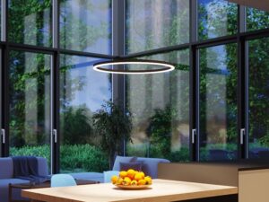 miniaturka Elegancki Żyrandol LED ORION 80 Czarny 4345lm