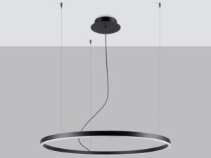 miniaturka Elegancki Żyrandol LED ORION 80 Czarny 4345lm