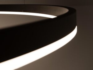 miniaturka Elegancki Żyrandol LED ORION 80 Czarny 4345lm