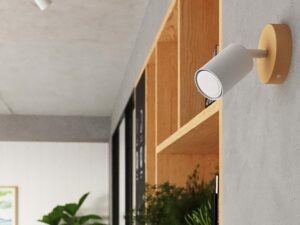 miniaturka Skandynawski Kinkiet CELIA 1 Biały/Drewno E27