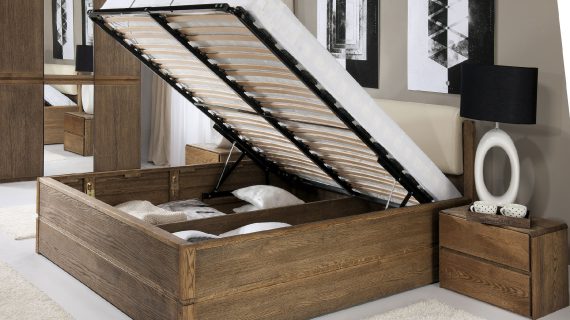 miniaturka Drewniane łóżko 90×200 z pojemnikiem i stelażem Tacoma