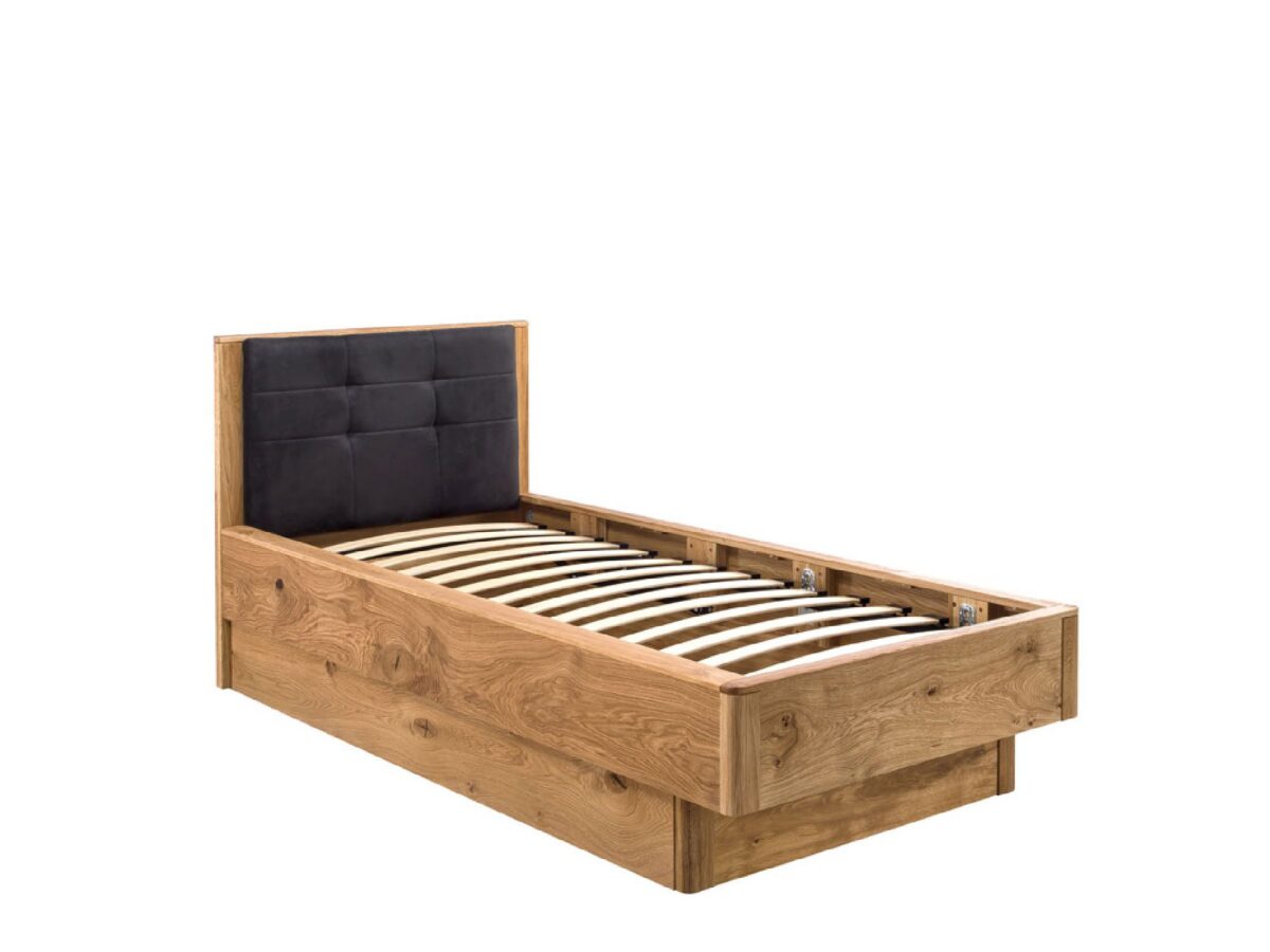 Łóżko 90×200 z pojemnikiem i stelażem Praga