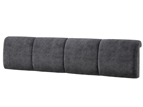 Ciemnoszary tapicerowany zagłówek z miękką fakturą