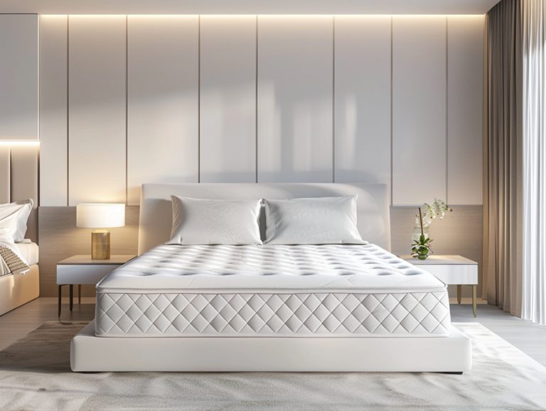 Łóżko kontynentalne z pikowanym zagłówkiem w jasnej sypialni glamour