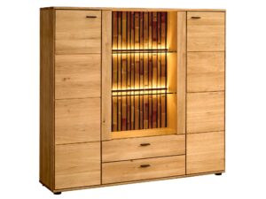 Drewniana Witryna z Lamelami Prego