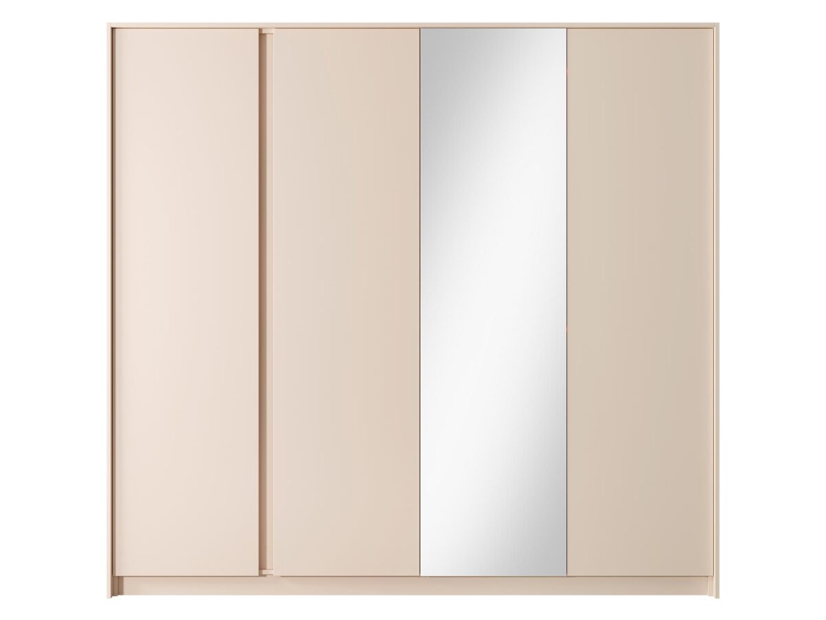 Subtelna Beżowa Szafa Solezza do Sypialni