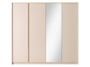 Subtelna Beżowa Szafa Solezza do Sypialni