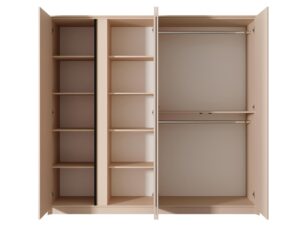 miniaturka Subtelna Beżowa Szafa Solezza do Sypialni