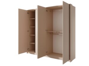 miniaturka Subtelna Beżowa Szafa Solezza do Sypialni